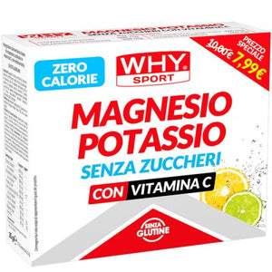 MAGNESIO POTASSIO senza zuccheri Integratore WHY SPORT formato da 10 bustine - IRONSTORENUTRITION